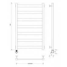 Полотенцесушитель электрический 1070х530 ТЭН левый Secado Комано 1 4603777442460