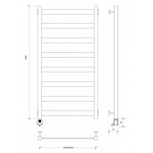 Полотенцесушитель электрический 1270х630 ТЭН левый Secado Комано 1 4603777475765
