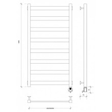Полотенцесушитель электрический 1270х630 ТЭН правый Secado Комано 1 4603777475772