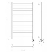 Полотенцесушитель электрический 1070х430 ТЭН правый Secado Комано 1 4603777475673