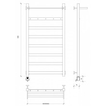 Полотенцесушитель электрический 1270х630 ТЭН левый Secado Комано 1КСП 4603759400891