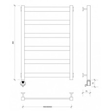 Полотенцесушитель электрический 870х632 ТЭН левый Secado Комано 2 4603777442781