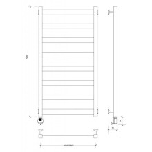 Полотенцесушитель электрический 1270х632 ТЭН левый Secado Комано 2 4603777442880