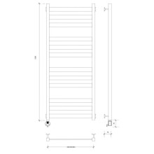 Полотенцесушитель электрический 1270х430 ТЭН левый Secado Комано 3 4603759401416