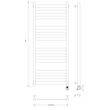 Полотенцесушитель электрический 1270х430 ТЭН правый Secado Комано 3 4603759401508