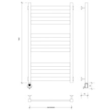 Полотенцесушитель электрический 1070х530 ТЭН левый Secado Комано 3 4603777476045
