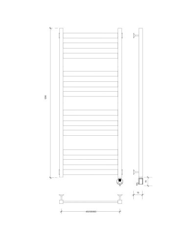 Полотенцесушитель электрический 1270х630 ТЭН правый Secado Комано 3 4603777476137