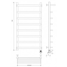 Полотенцесушитель электрический 1070х530 ТЭН правый Secado Корсано 1СП 4673739247525