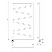 Полотенцесушитель электрический 1070х630 ТЭН левый Secado Мирано 4603777458409