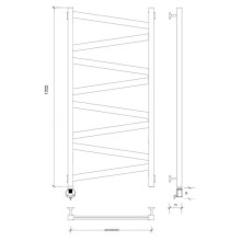 Полотенцесушитель электрический 1270х630 ТЭН левый Secado Мирано Плюс 4673739247655