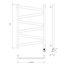 Полотенцесушитель электрический 870х530 ТЭН правый Secado Мирано Плюс 4673739247693