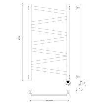 Полотенцесушитель электрический 1070х630 ТЭН правый Secado Мирано Плюс 4673739247723