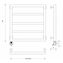 Полотенцесушитель электрический 670х630 ТЭН левый Secado Парма 4603777482275