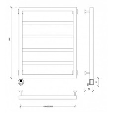Полотенцесушитель электрический 870х630 ТЭН левый Secado Парма 4603777443191