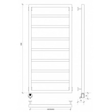 Полотенцесушитель электрический 1270х430 ТЭН левый Secado Парма 4603777443276