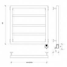 Полотенцесушитель электрический 670х430 ТЭН правый Secado Парма 4603777482282
