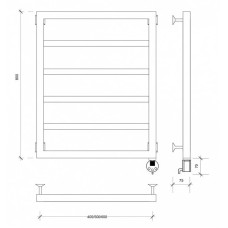 Полотенцесушитель электрический 870х430 ТЭН правый Secado Парма 4603777443160