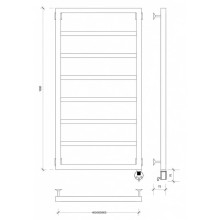 Полотенцесушитель электрический 1070х630 ТЭН правый Secado Парма 4603777443269