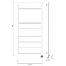 Полотенцесушитель электрический 1270х430 ТЭН правый Secado Парма 4603777443283