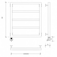 Полотенцесушитель электрический 670х532 ТЭН левый Secado Парма 2 4673739247761
