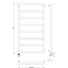 Полотенцесушитель электрический 1070х532 ТЭН левый Secado Парма 2 4673739247822