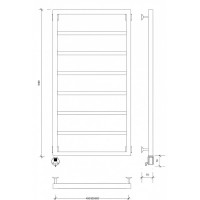 Полотенцесушитель электрический 1070х632 ТЭН левый Secado Парма 2 4673739247839