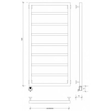 Полотенцесушитель электрический 1270х632 ТЭН левый Secado Парма 2 4673739247860