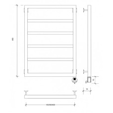 Полотенцесушитель электрический 870х632 ТЭН правый Secado Парма 2 4673739247921