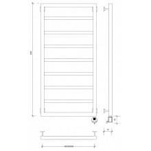 Полотенцесушитель электрический 1270х532 ТЭН правый Secado Парма 2 4673739247976