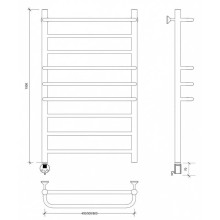 Полотенцесушитель электрический 1070х430 ТЭН левый Secado Модена 2 4603777480172