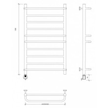 Полотенцесушитель электрический 1270х530 ТЭН левый Secado Модена 2 4603777479947