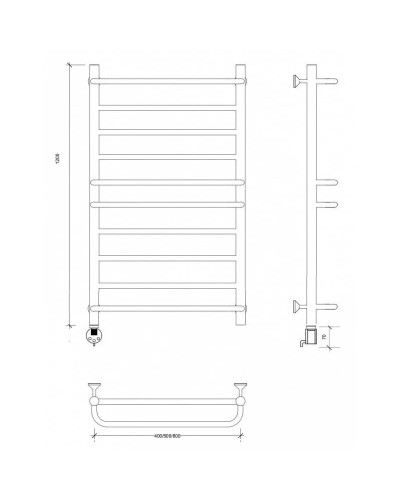 Полотенцесушитель электрический 1270х630 ТЭН левый Secado Модена 2 4603777479954