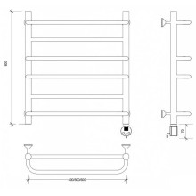 Полотенцесушитель электрический 670х430 ТЭН правый Secado Модена 2 4603777482640