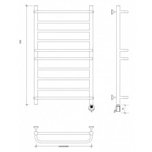 Полотенцесушитель электрический 1270х430 ТЭН правый Secado Модена 2 4603777480028