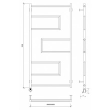 Полотенцесушитель электрический 1070х530 ТЭН левый Secado Рабби 4673739252949