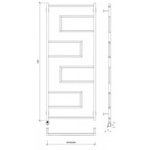 Полотенцесушитель электрический 1270х630 ТЭН левый Secado Рабби 4673739252987