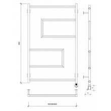 Полотенцесушитель электрический 870х530 ТЭН правый Secado Рабби 4673739253007