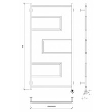 Полотенцесушитель электрический 1070х430 ТЭН правый Secado Рабби 4673739253021