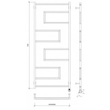 Полотенцесушитель электрический 1270х430 ТЭН правый Secado Рабби 4673739253052