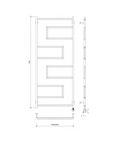 Полотенцесушитель электрический 1270х530 ТЭН правый Secado Рабби 4673739253069