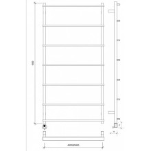 Полотенцесушитель электрический 1070х430 ТЭН левый Secado Лорето 4673739219119