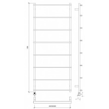Полотенцесушитель электрический 1270х430 ТЭН левый Secado Лорето 4673739219140