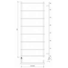 Полотенцесушитель электрический 1270х530 ТЭН левый Secado Лорето 4673739219157