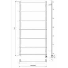 Полотенцесушитель электрический 1070х430 ТЭН правый Secado Лорето 4673739219201