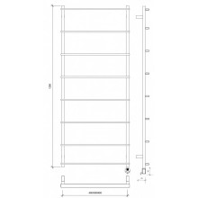 Полотенцесушитель электрический 1270х430 ТЭН правый Secado Лорето 4603777471293