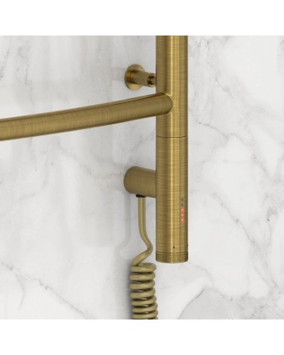 Полотенцесушитель электрический 1000х500 состаренная латунь МЭМ правый Сунержа Галант 3.0 051-5801-1050