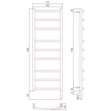Полотенцесушитель электрический 1200х400 сатин МЭМ правый Сунержа Галант 3.0 071-5801-1240