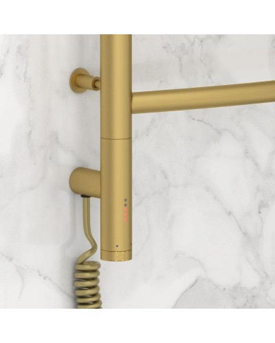 Полотенцесушитель электрический 1200х600 золотой матовый МЭМ левый Сунержа Галант 3.0 032-5800-1260