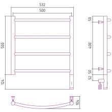 Полотенцесушитель электрический 500х500 МЭМ правый Сунержа Галант 3.0 00-5801-5050