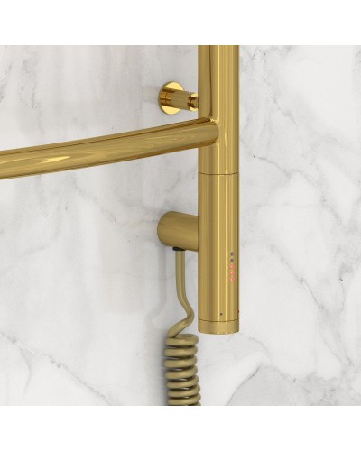 Полотенцесушитель электрический 600х600 золотой МЭМ правый Сунержа Галант 3.0 03-5801-6060